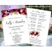 Floral burgudy Wedding program fan,Floral burgundy Wedding itinerary,(032w) Floral burgudy Wedding program fan,Floral burgundy Wedding itinerary,(032w)